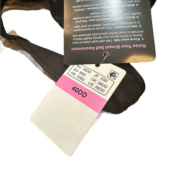 Wacoal Awareness Full Figure Underwire Bra 40DD or 38D Black - 85567 - NWT - Picture 6 of 9